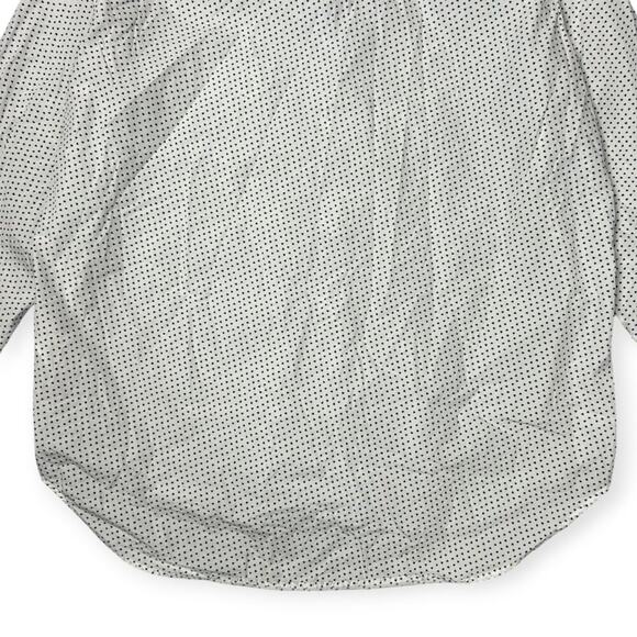 Frank & Eileen EILEEN Heart Print Relaxed Button Up Shirt SIZE XS Navy White - Picture 9 of 12